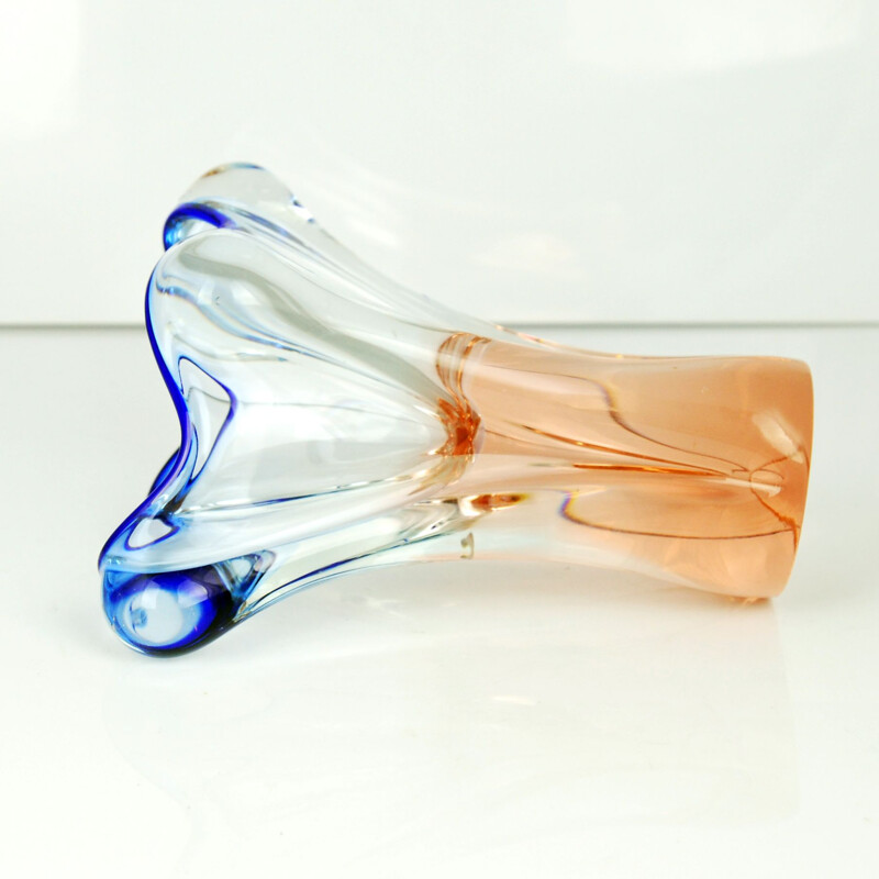 Vase multicolore en verre par Jozef Hospodka