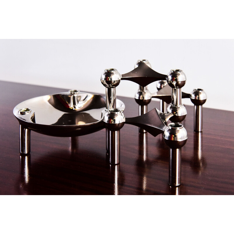 Modular candleholder in metal by Stoffi & Nagel