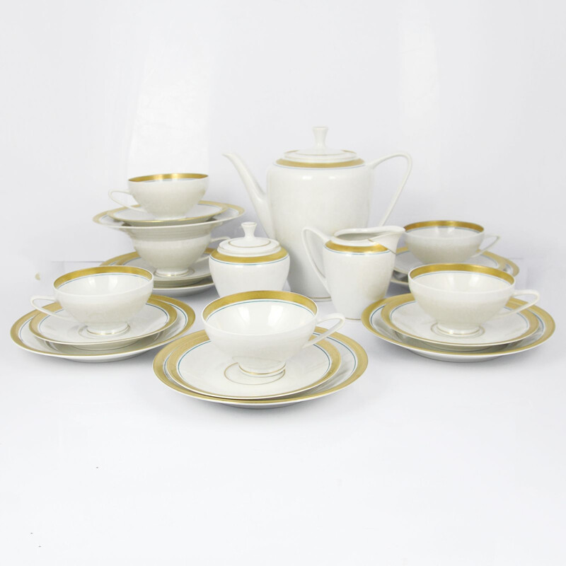 Vintage white coffee service by Kerafina Porcellan