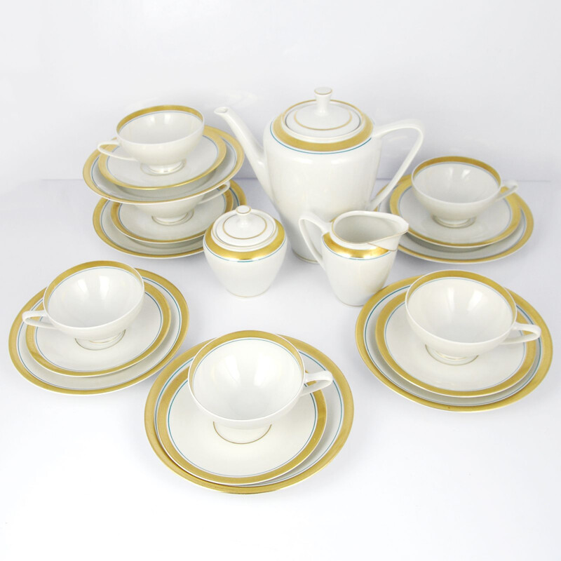 Vintage white coffee service by Kerafina Porcellan