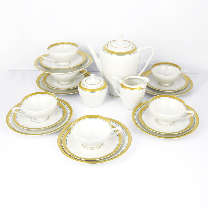 Vintage white coffee service by Kerafina Porcellan