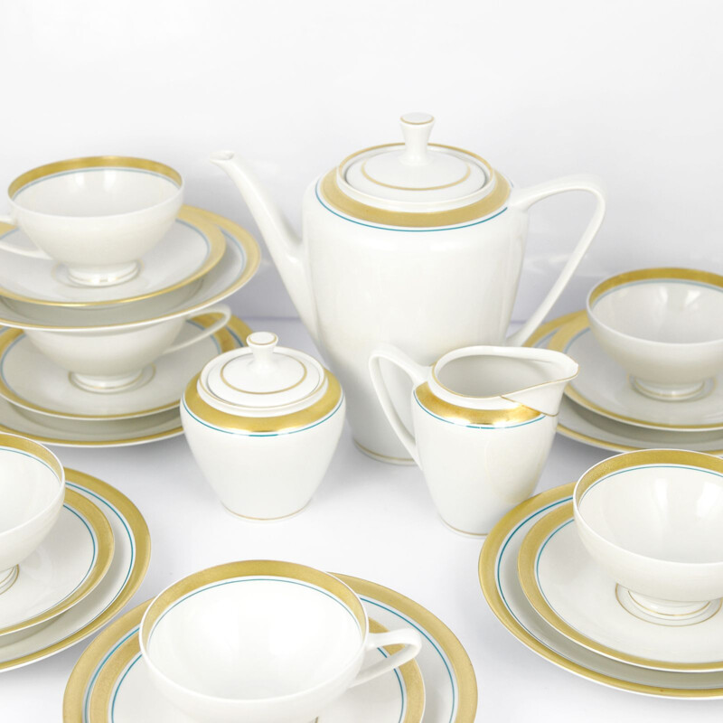 Vintage white coffee service by Kerafina Porcellan