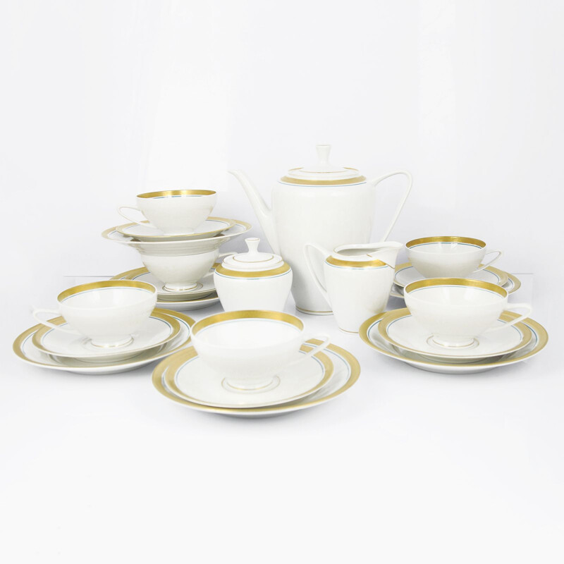 Vintage white coffee service by Kerafina Porcellan