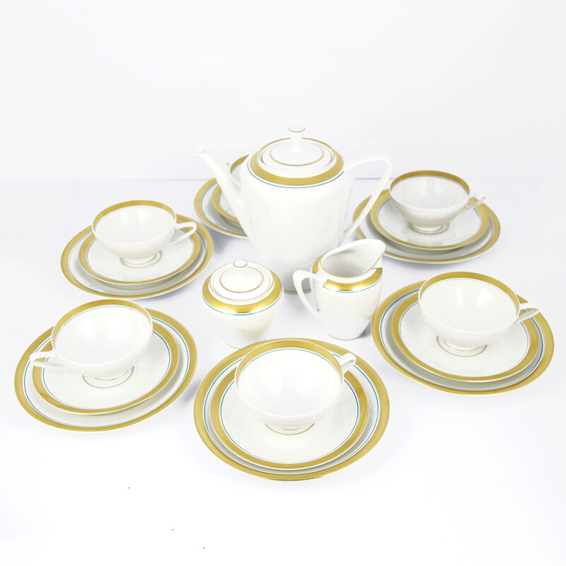 Vintage white coffee service by Kerafina Porcellan