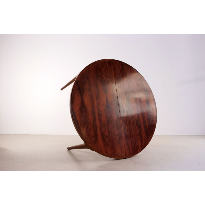 Rosewood round table by Ib Kofod-Larsen