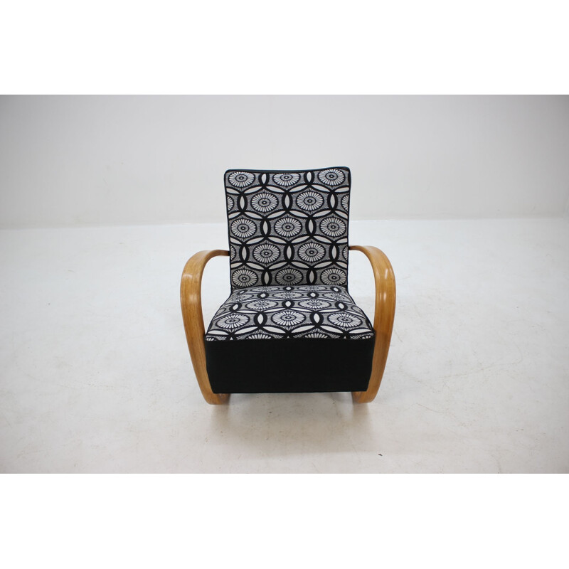 Black H-269 armchair by Jindrich Halabala