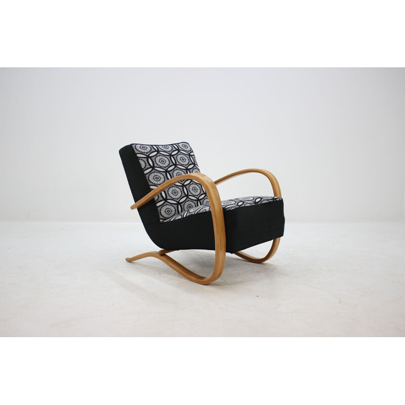 Black H-269 armchair by Jindrich Halabala