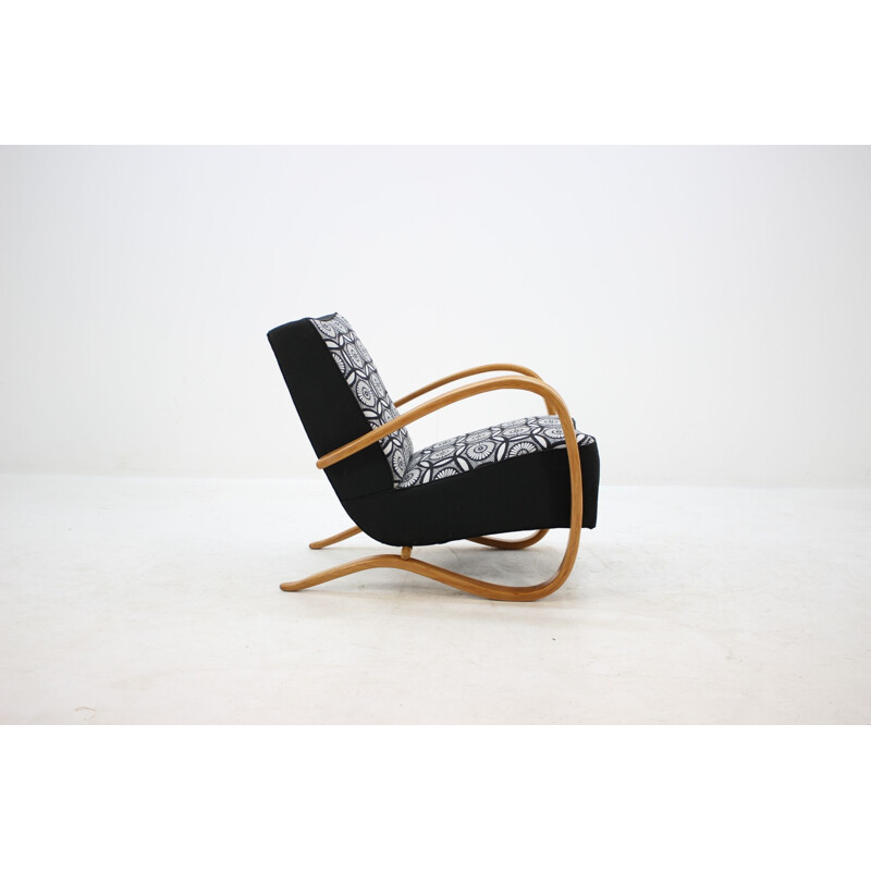 Black H-269 armchair by Jindrich Halabala