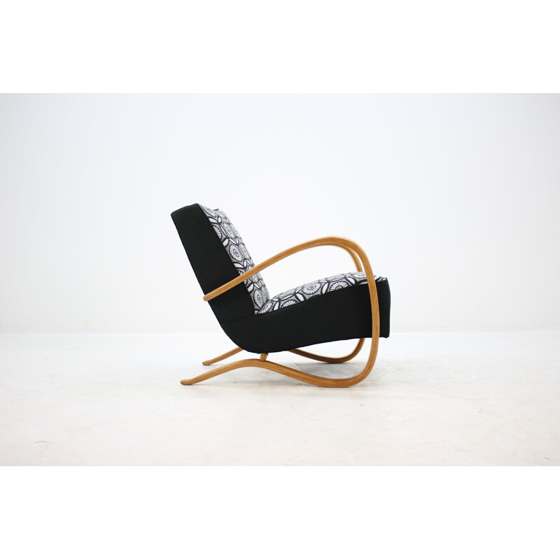 Black H-269 armchair by Jindrich Halabala