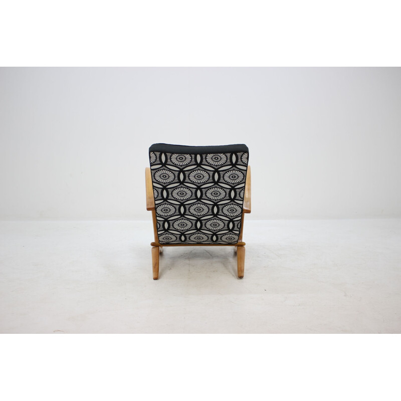 Black H-269 armchair by Jindrich Halabala