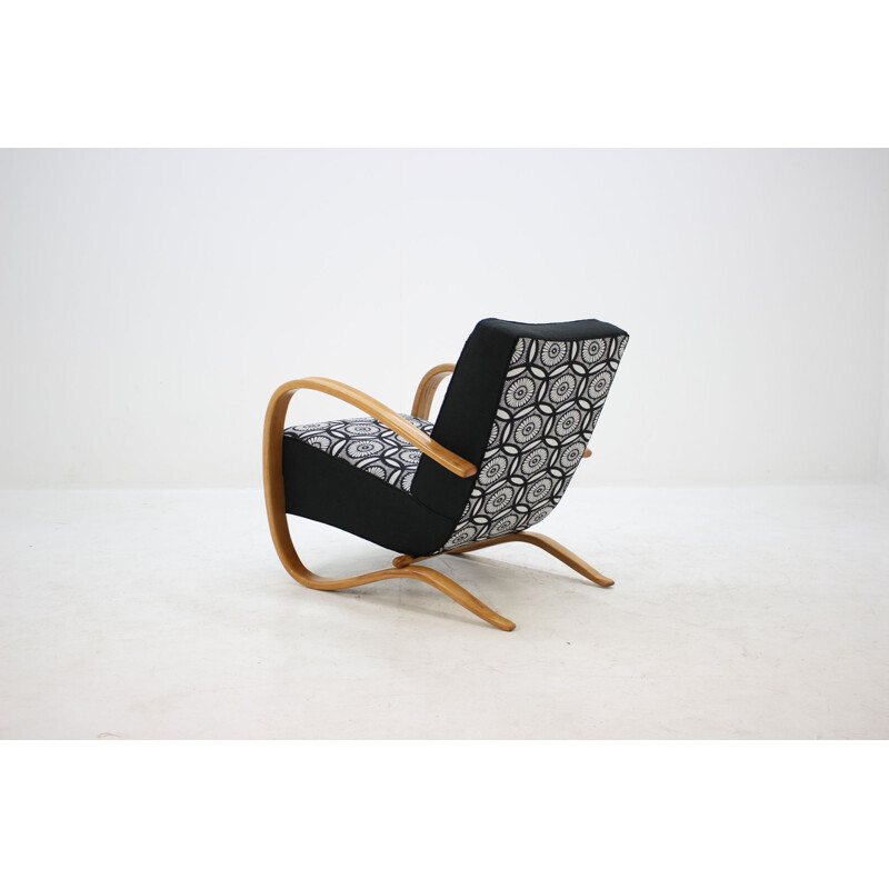 Black H-269 armchair by Jindrich Halabala