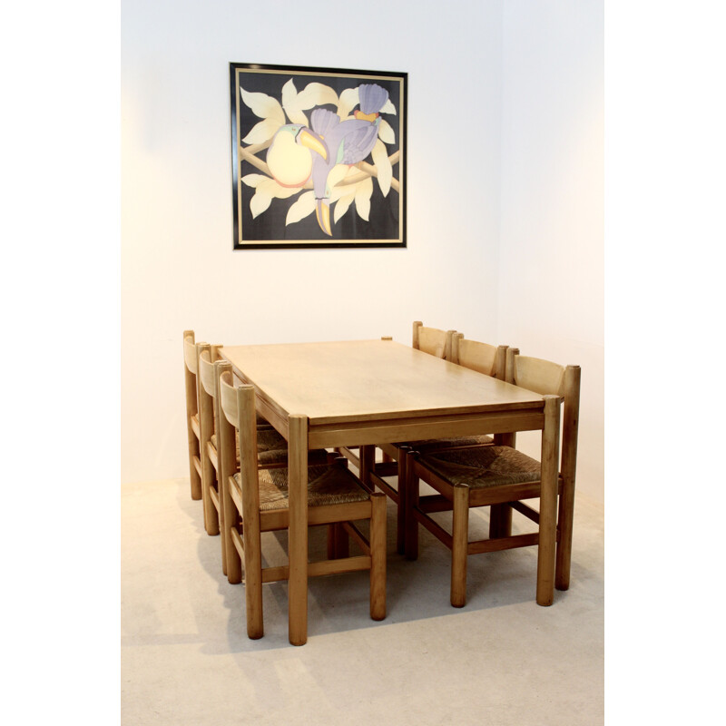 Vintage dining set table and chairs Italy 1960s