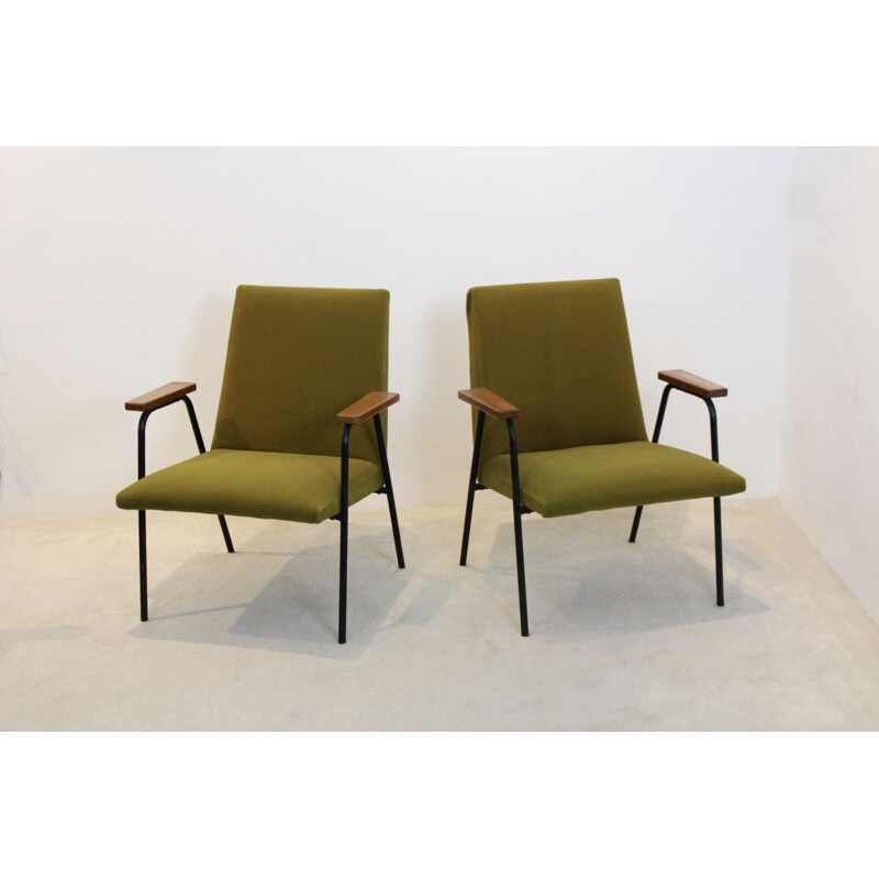 Vintage armchair by Pierre Guariche for Meurop Belgium 1960s