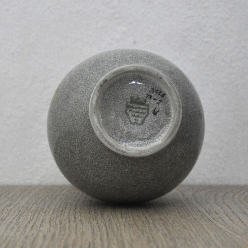 Vase vintage porcelaine craquelée glacée Lyngby Porcelain années 1930