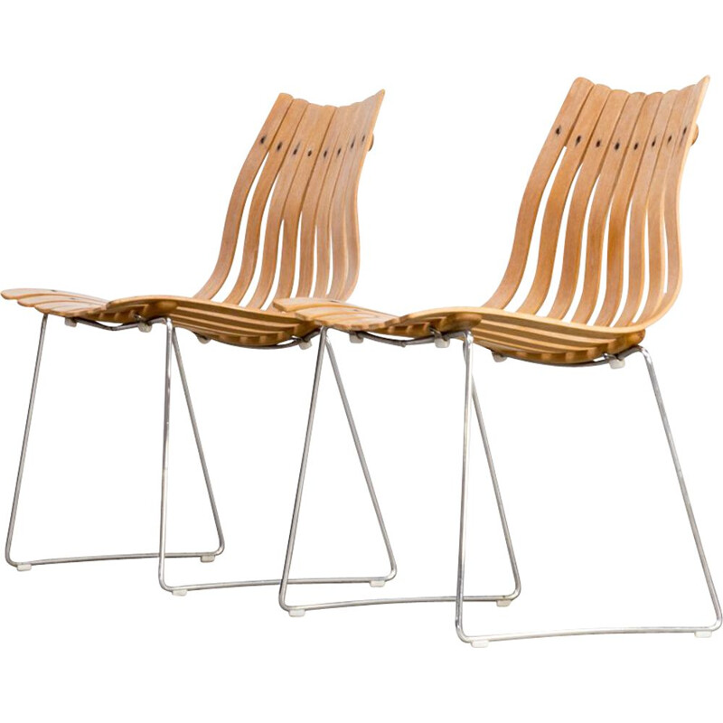 Set of 2 vintage chairs Scandia by Hans Brattrud for Hove Möbler 1950s