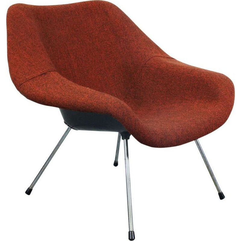 Fauteuil vintage rouge par Jupp Ernst 1950