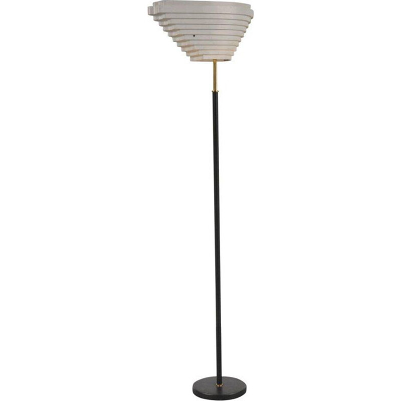 Vintage Floor Lamp by Alvar Aalto for Valaistustyö 1956 Finland