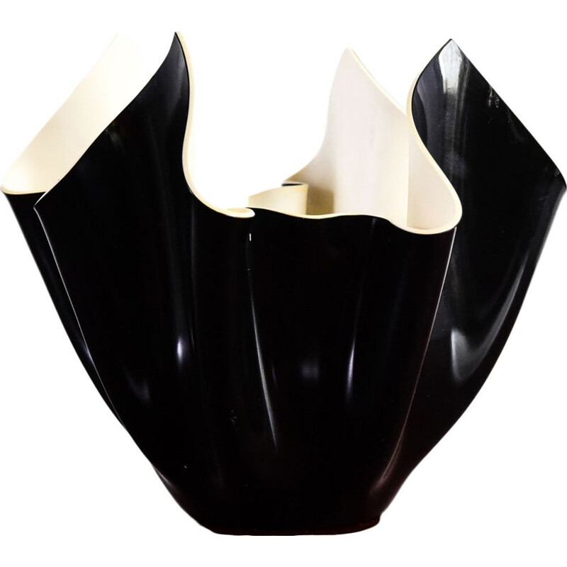 Vintage black bowl in plastic by Italplastic