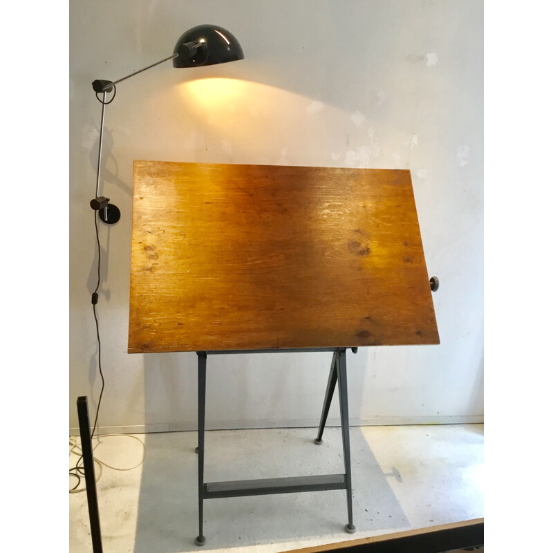 Vintage Drawing Table by Friso Kramer & Wim Rietveld for Ahrend De Cirkel, 1950s