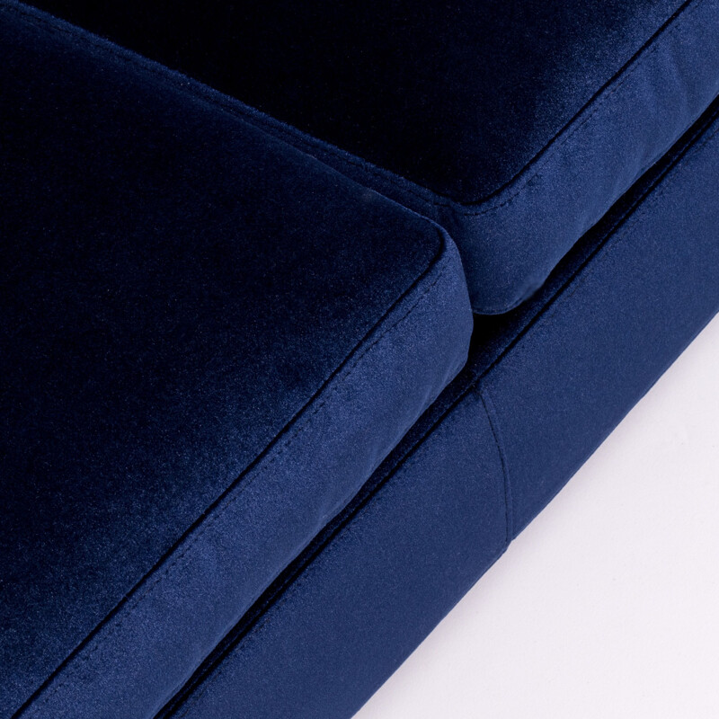 Vintage Blue Velvet Dubuffet 3-Seater Sofa by Rodolfo Dordoni for Minotti