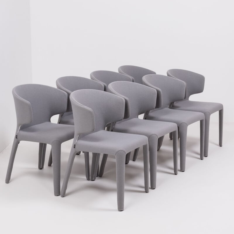 Série de 8 chaises 367 HOLA vintage par Hannes Wettstein pour Cassina