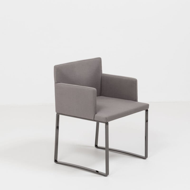 Série de 2 fauteuils vintage Flynt gris laine par Rodolfo Dordoni pour Minotti