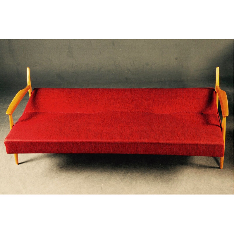 Set of a vintage convertible sofa and 2 armchairs Casala 1950s