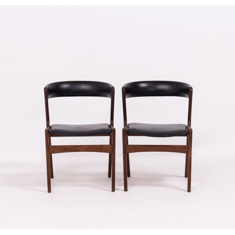 Série de 2 chaises FIRE vintage par Kai Kristiansen 1950