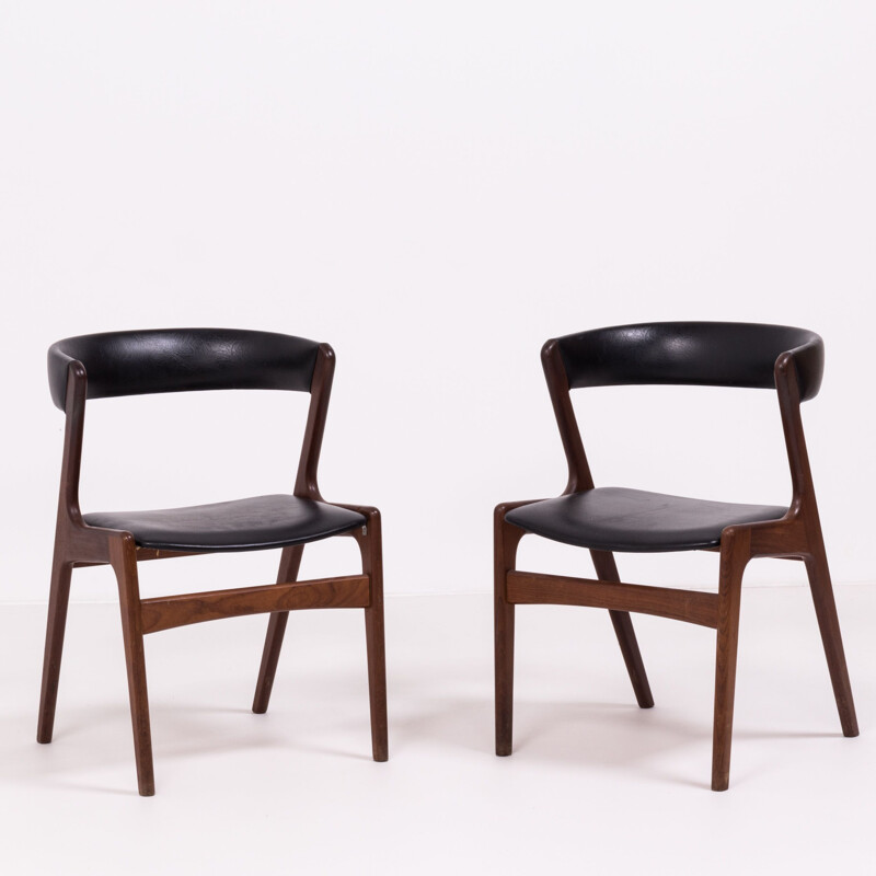 Série de 2 chaises FIRE vintage par Kai Kristiansen 1950