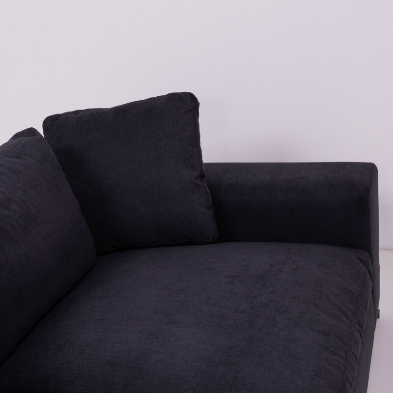 Vintage 2-seater sofa in slate grey fabric by Flexform,1990