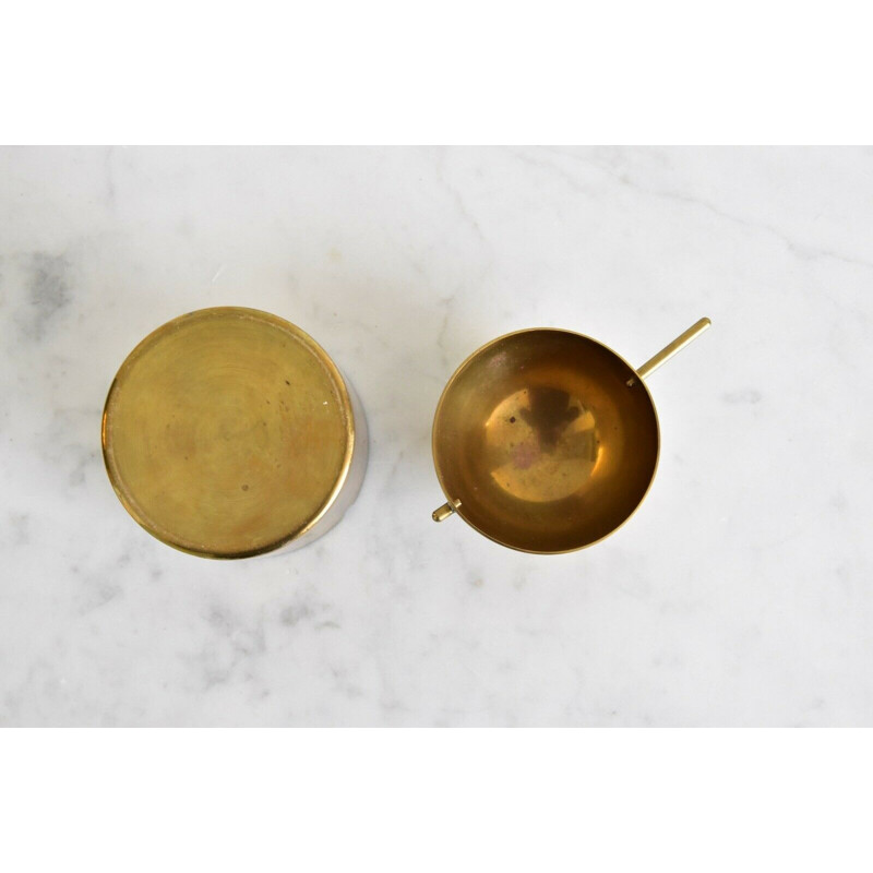 Small vintage brass ashtray by Arne Jacobsen for Stelton, Denmark, 1950