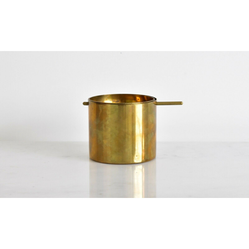 Small vintage brass ashtray by Arne Jacobsen for Stelton, Denmark, 1950
