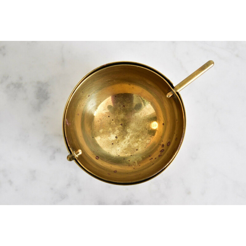 Large brass ashtray by Arne Jacobsen for Stelton, Denmark, 1950