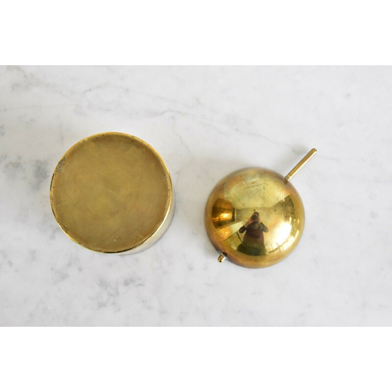 Large brass ashtray by Arne Jacobsen for Stelton, Denmark, 1950