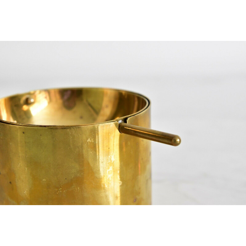 Large brass ashtray by Arne Jacobsen for Stelton, Denmark, 1950