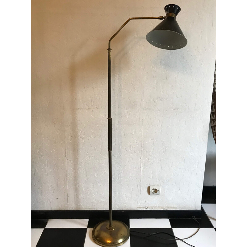 Lampadaire vintage par René Mathieu pour Lunel,1950