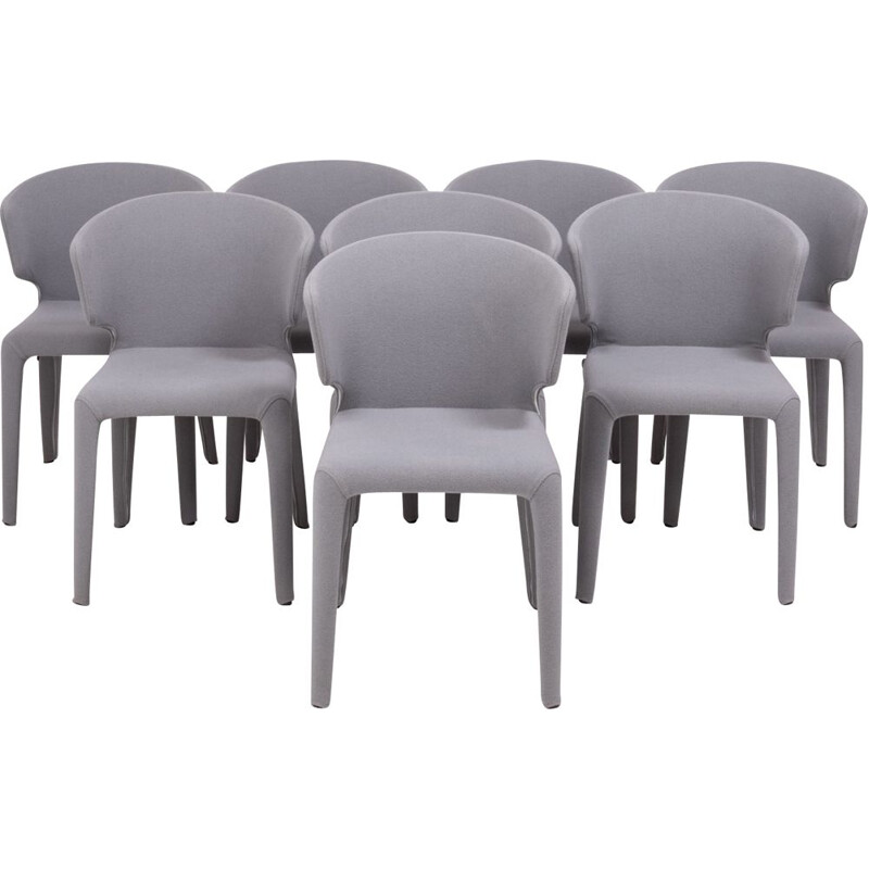 Set of 8 vintage 367 Hola chairs by Hannes Wettstein for Cassina