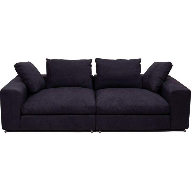 Vintage 2-seater sofa in slate grey fabric by Flexform,1990