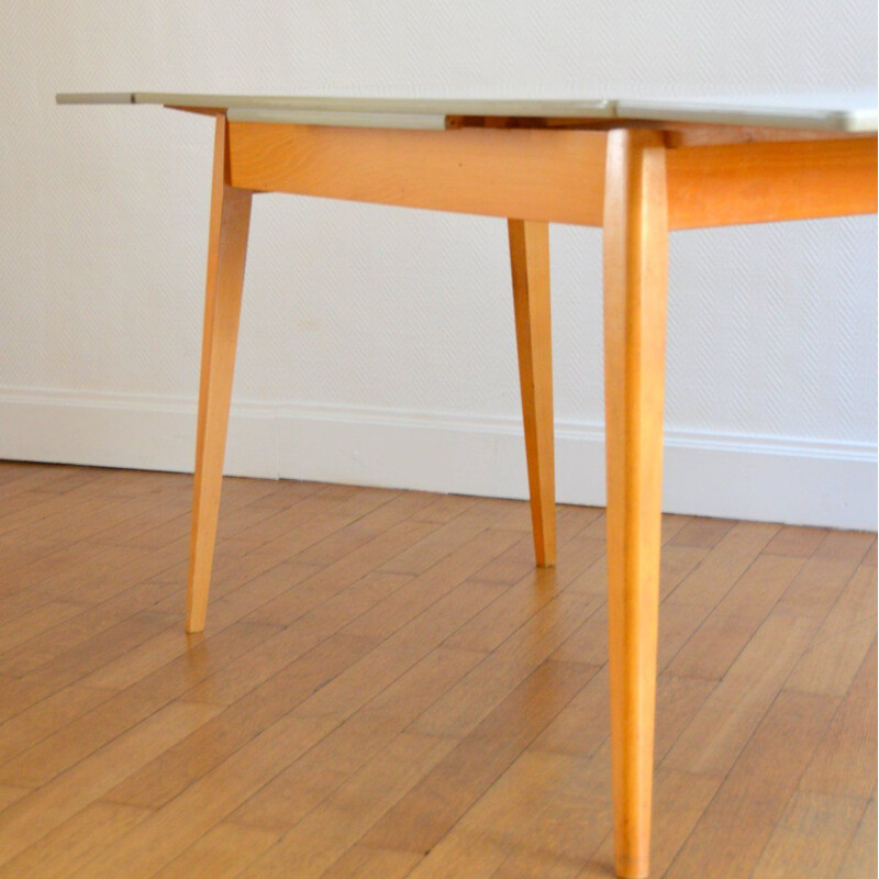 Vintage german desk in wood and formica 1960