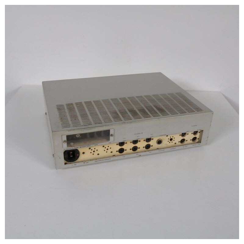 Vintage CSV 601 amplifier for Braun in gray metal 1960