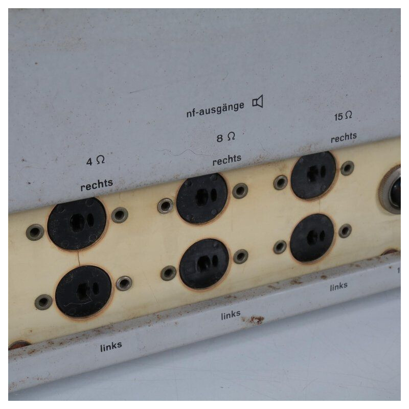 Amplificateur vintage CSV 601 pour Braun en métal gris 1960