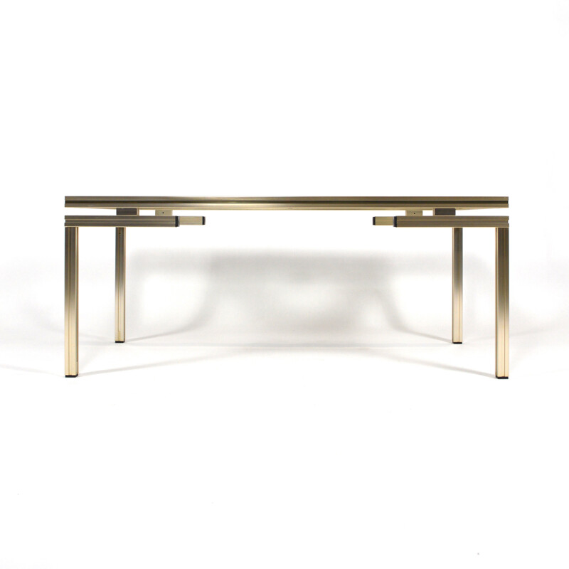Aluminum and glass coffee table, Pierre VANDEL - 1970s
