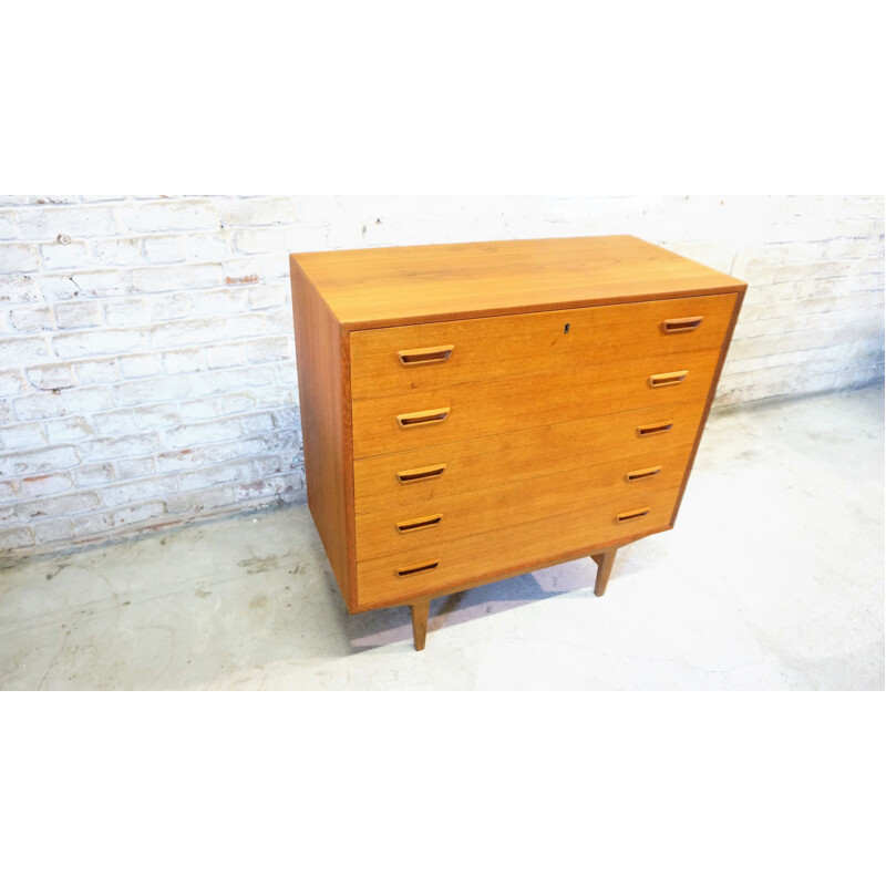 Vintage chest of drawers in teak Denmark 1960s