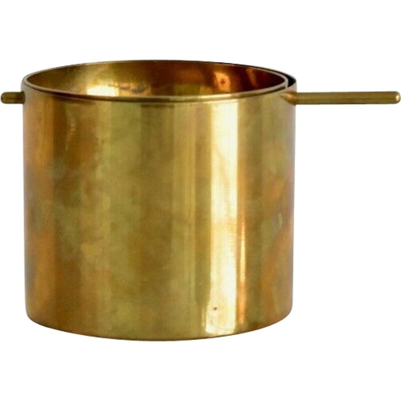 Small vintage brass ashtray by Arne Jacobsen for Stelton, Denmark, 1950