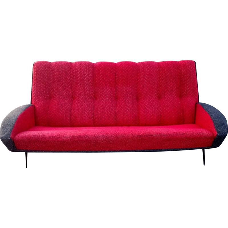 Vintage 3-seater sofa by Guy Besnard edition Besnard & Cie edition,1960