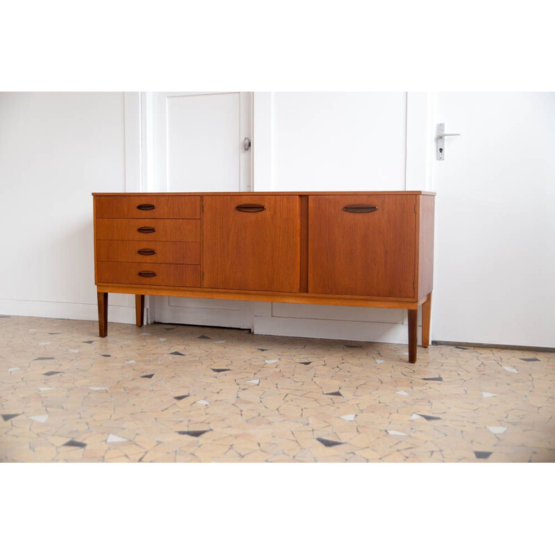 Enfilade vintage en teck Scandinave 1960s