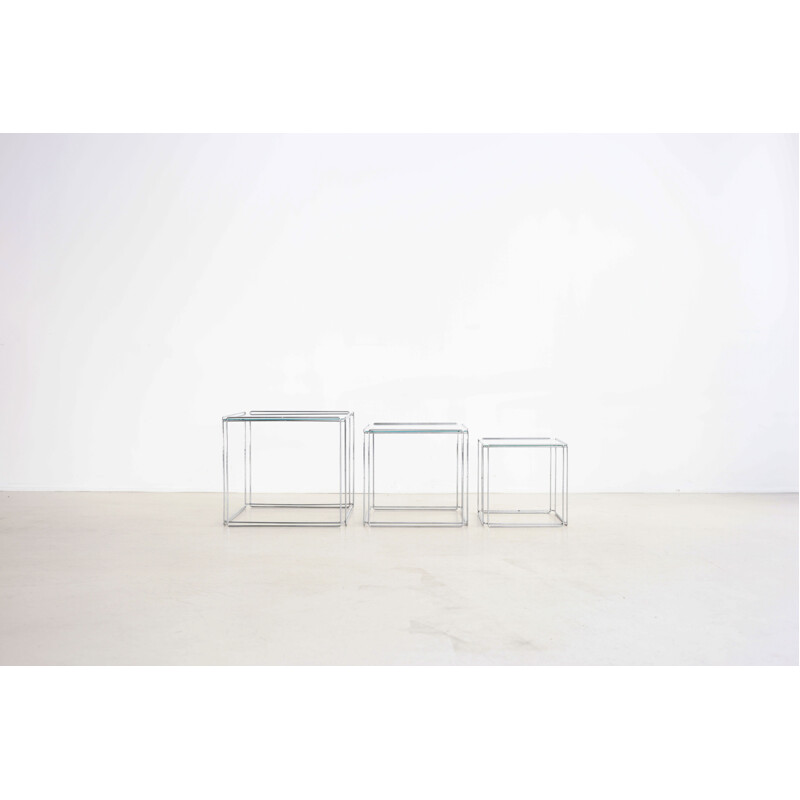 Set of 3 vintage nesting tables Max Sauze 1960