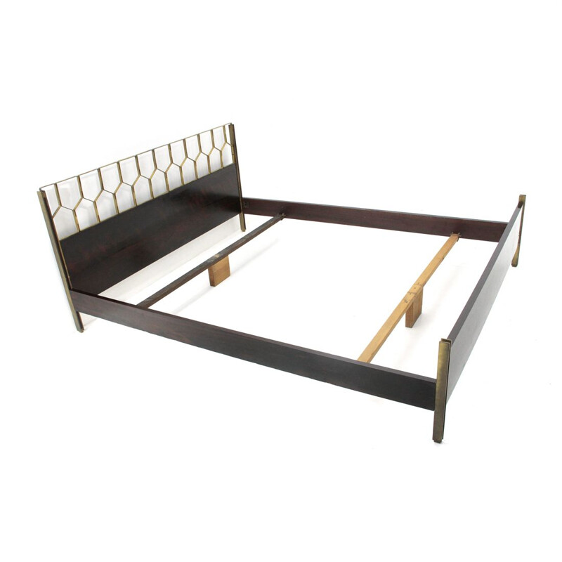 Vintage bed in brass by Gianni Songia for Sormani, Italy 1960s