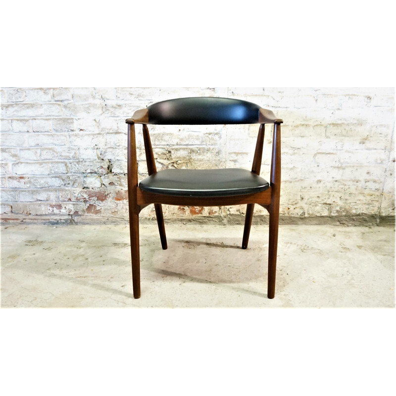 Fauteuil de bureau vintage scandinave Th. Harlev