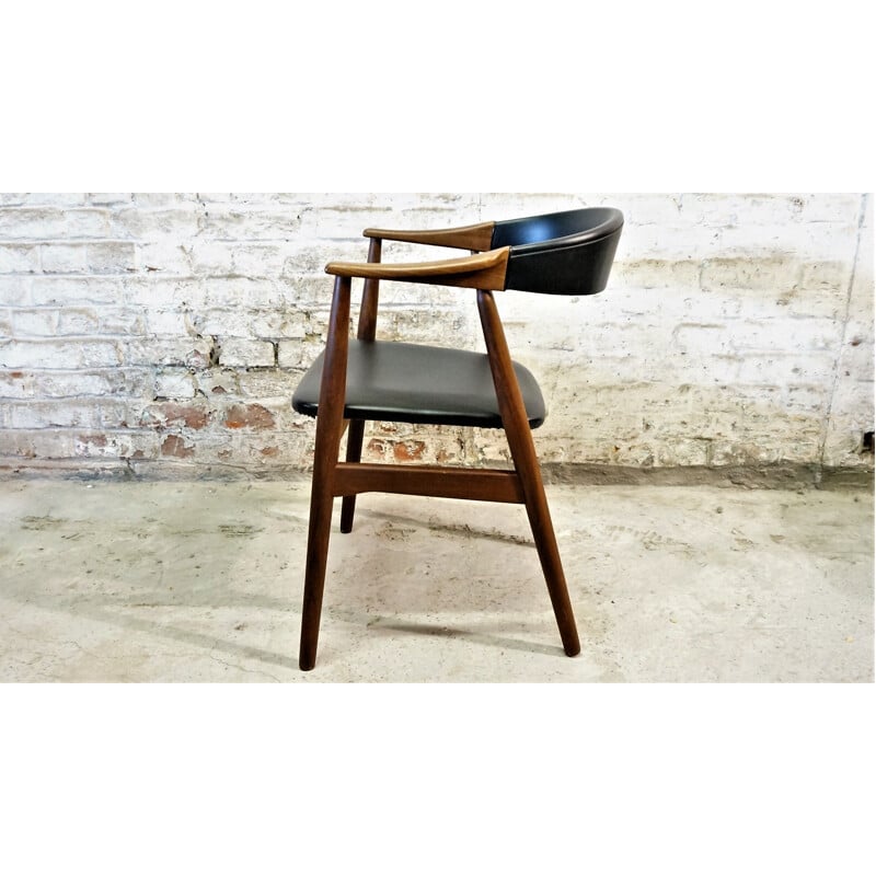 Vintage Scandinavian office armchair Th. Harlev